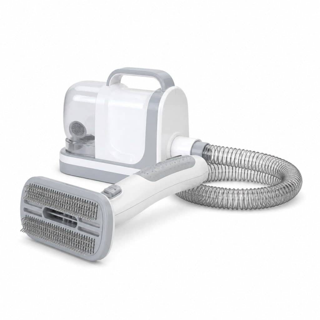 Brosse aspirante anti-poils pour chien présenté seul