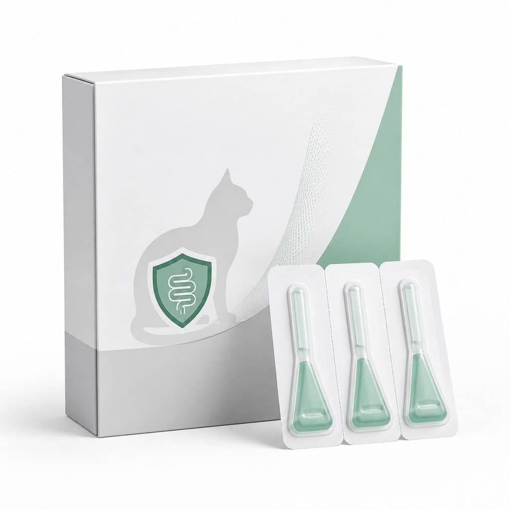 Pipettes antiparasitaires chat combiné vermifuge intestinal présenté seul