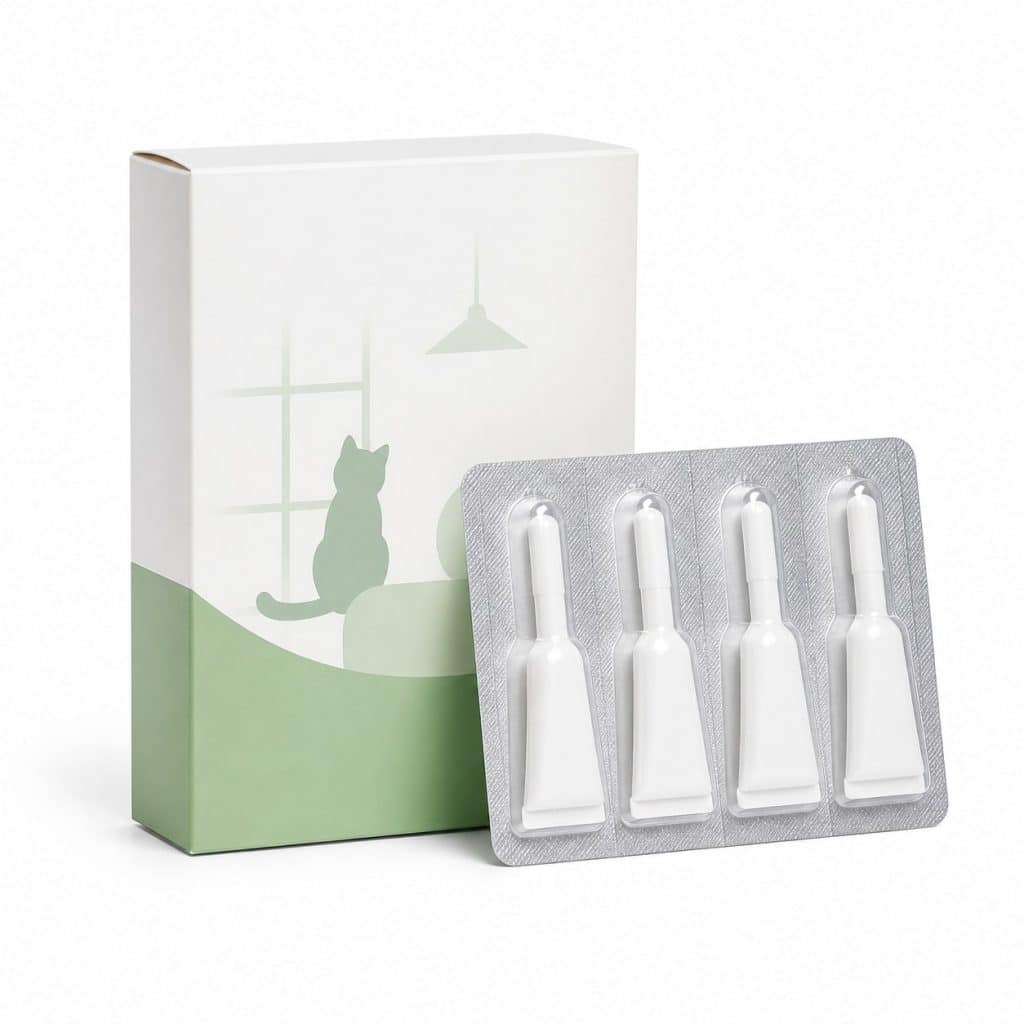 Pipettes antiparasitaires chat d'intérieur présenté seul