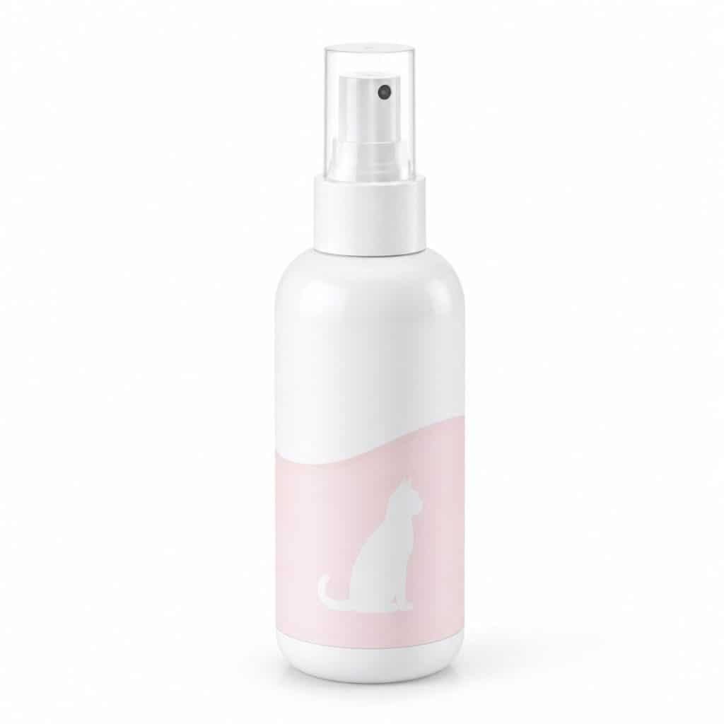Spray toilettage sec pour chat présenté seul
